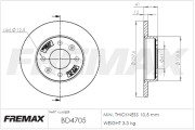 BD-4705 Brzdový kotouč Premium Black High Carbon + FREMAX