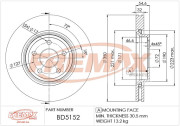 BD-5152 Brzdový kotouč Premium Black High Carbon + FREMAX