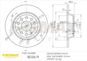 BD-5619 Brzdový kotouč Premium Black High Carbon + FREMAX