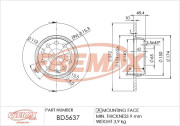 BD-5637 Brzdový kotouč Premium Black High Carbon + FREMAX