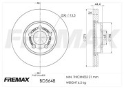 BD-5648 Brzdový kotouč Premium Black High Carbon + FREMAX