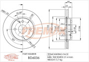 BD-6036 Brzdový kotouč Premium Black High Carbon + FREMAX