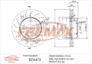 BD-6473 Brzdový kotouč Premium Black High Carbon + FREMAX