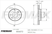 BD-6572 Brzdový kotouč Premium Black High Carbon + FREMAX