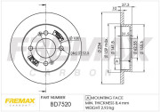 BD-7520 Brzdový kotouč Premium Black High Carbon + FREMAX