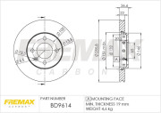 BD-9614 Brzdový kotouč Premium Black High Carbon + FREMAX