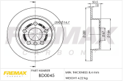 BD-0045 Brzdový kotouč FREMAX