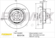 BD-0106 Brzdový kotouč FREMAX