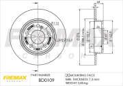 BD-0109 Brzdový kotouč FREMAX