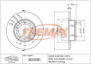 BD-0980 FREMAX brzdový kotúč BD-0980 FREMAX