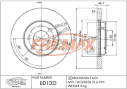 BD-1003 Brzdový kotouč FREMAX