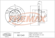 BD-1243 Brzdový kotouč FREMAX