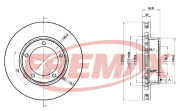 BD-1265 FREMAX brzdový kotúč BD-1265 FREMAX