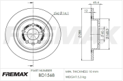 BD-1568 Brzdový kotouč FREMAX