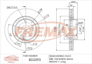 BD-2593 Brzdový kotouč FREMAX