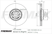 BD-2614 Brzdový kotouč FREMAX