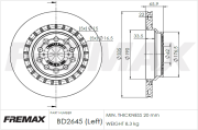 BD-2645 Brzdový kotouč FREMAX