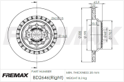 BD-2646 Brzdový kotouč FREMAX