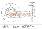 BD-2700 Brzdový kotouč FREMAX