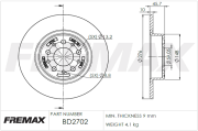 BD-2702 Brzdový kotouč FREMAX