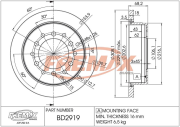 BD-2919 Brzdový kotouč FREMAX