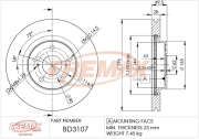 BD-3107 FREMAX brzdový kotúč BD-3107 FREMAX