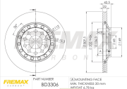 BD-3306 Brzdový kotouč FREMAX