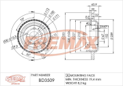 BD-3509 Brzdový kotouč FREMAX