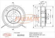 BD-3902 Brzdový buben FREMAX