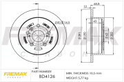 BD-4126 Brzdový kotouč FREMAX