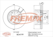 BD-4199 Brzdový kotouč FREMAX