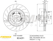 BD-4291 Brzdový kotouč FREMAX