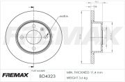 BD-4323 Brzdový kotouč FREMAX