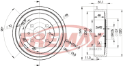 BD-4593 Brzdový buben FREMAX