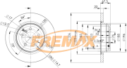 BD-4655 FREMAX brzdový kotúč BD-4655 FREMAX