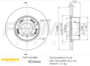 BD-4666 Brzdový kotouč FREMAX