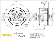 BD-4802 Brzdový kotouč FREMAX