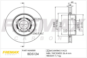 BD-5124 Brzdový kotouč FREMAX