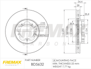 BD-5632 Brzdový kotouč FREMAX