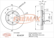 BD-6039 Brzdový kotouč FREMAX