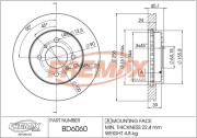 BD-6060 FREMAX brzdový kotúč BD-6060 FREMAX