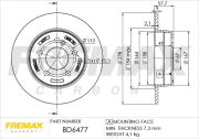 BD-6477 FREMAX brzdový kotúč BD-6477 FREMAX