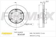 BD-6549 Brzdový kotouč FREMAX