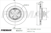 BD-6761 Brzdový kotouč FREMAX