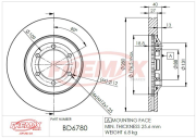 BD-6780 FREMAX brzdový kotúč BD-6780 FREMAX