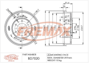 BD-7020 Brzdový buben FREMAX