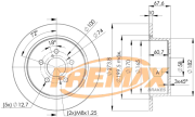 BD-7033 FREMAX brzdový kotúč BD-7033 FREMAX