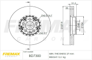 BD-7300 Brzdový kotouč FREMAX