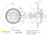 BD-7359 FREMAX brzdový kotúč BD-7359 FREMAX