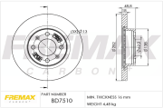 BD-7510 Brzdový kotouč FREMAX